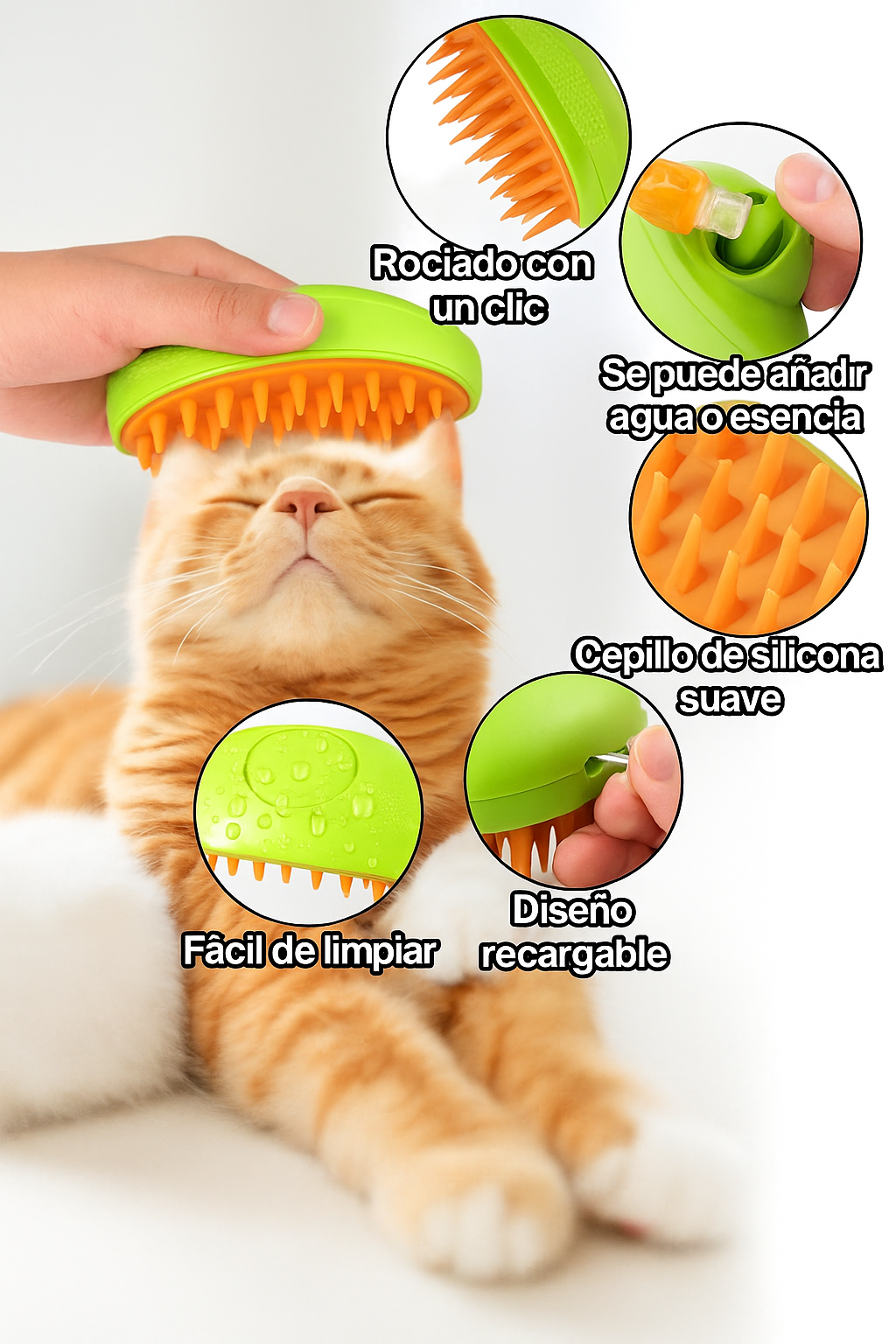 Cepillo Vapor Para Mascotas