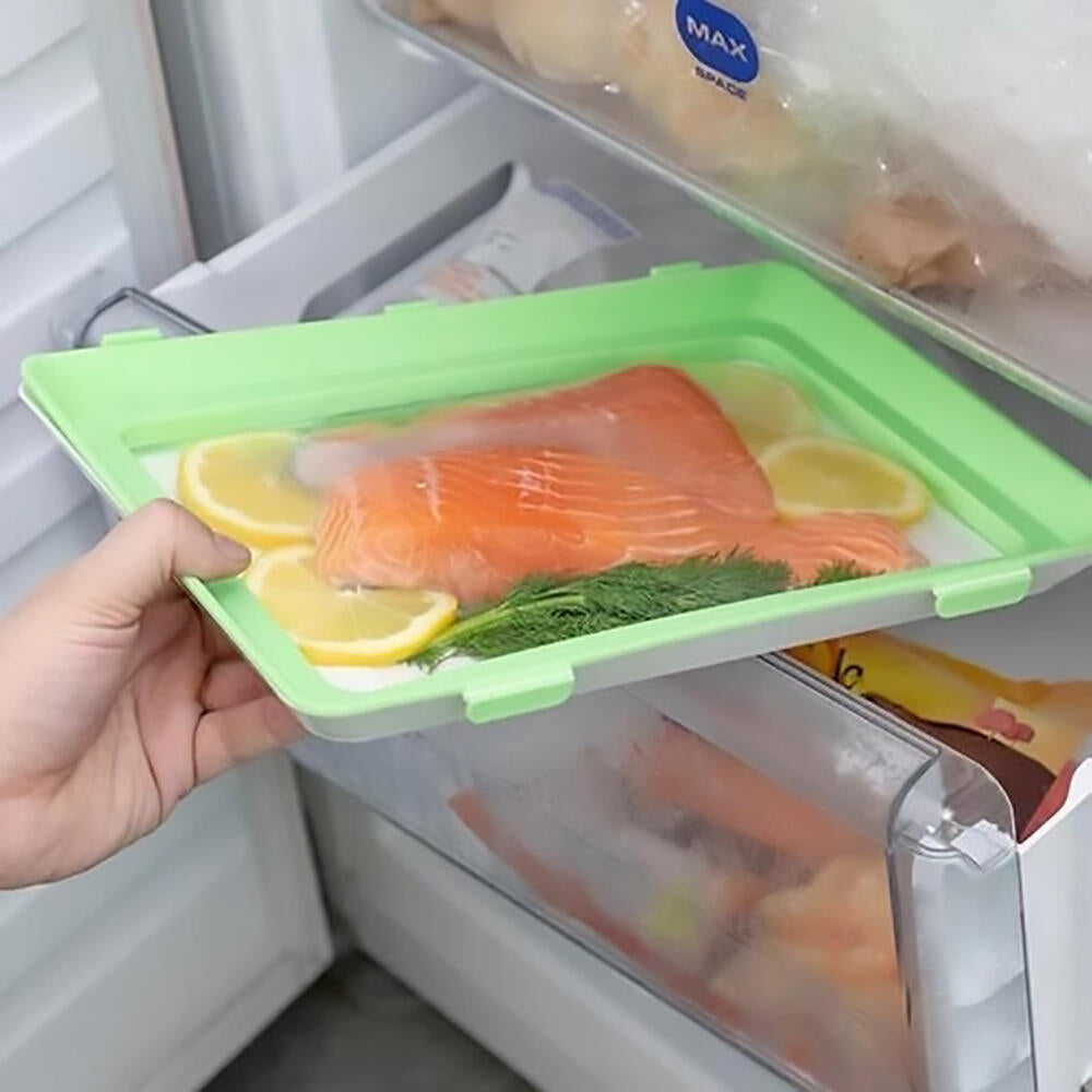 Pack bandejas de envasado semi vacío apilable conservación de alimentos