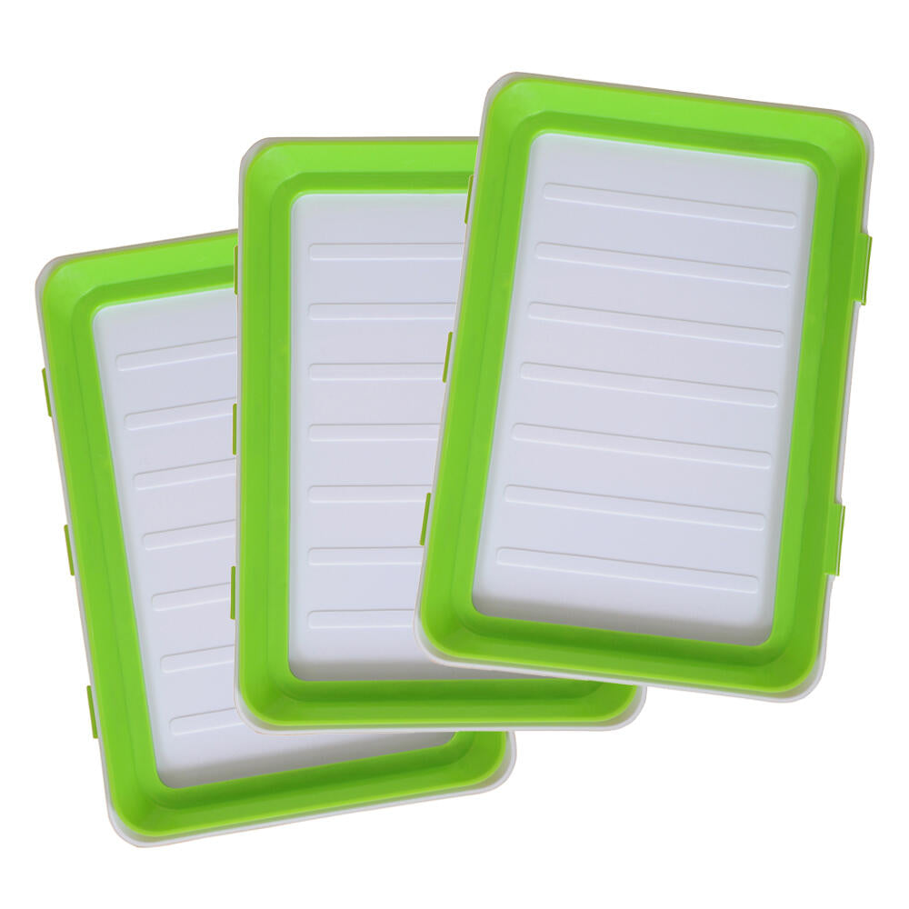 Pack bandejas de envasado semi vacío apilable conservación de alimentos