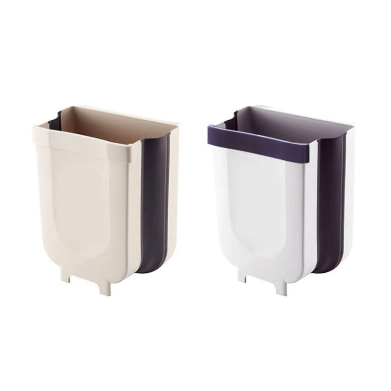 Foldable kitchen trash can