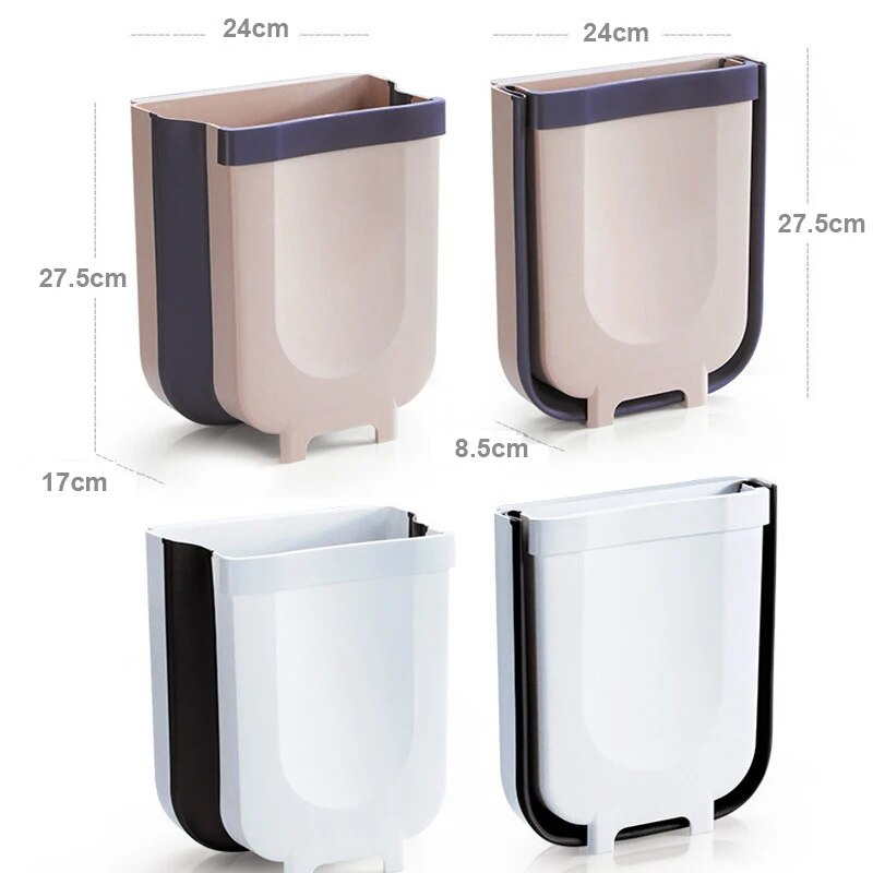 Foldable kitchen trash can