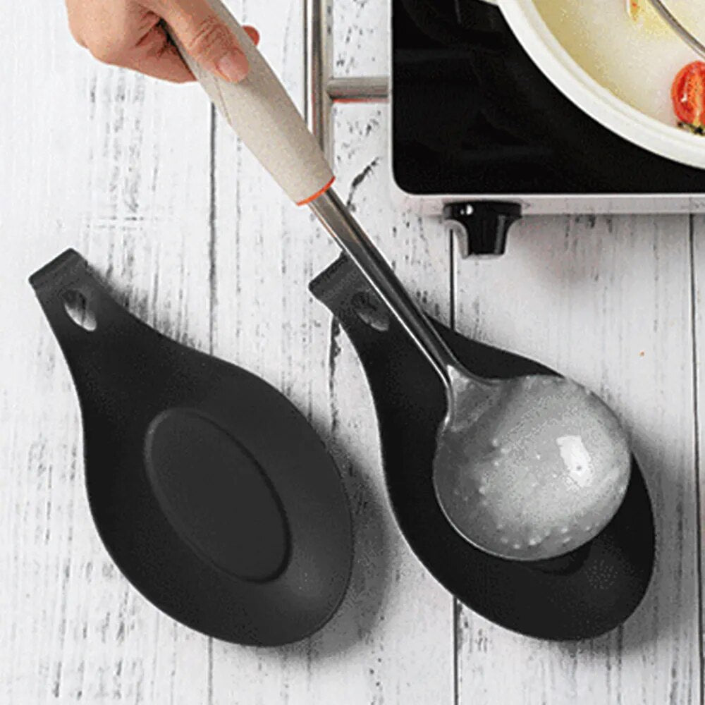 Silicone kitchen spoon holder