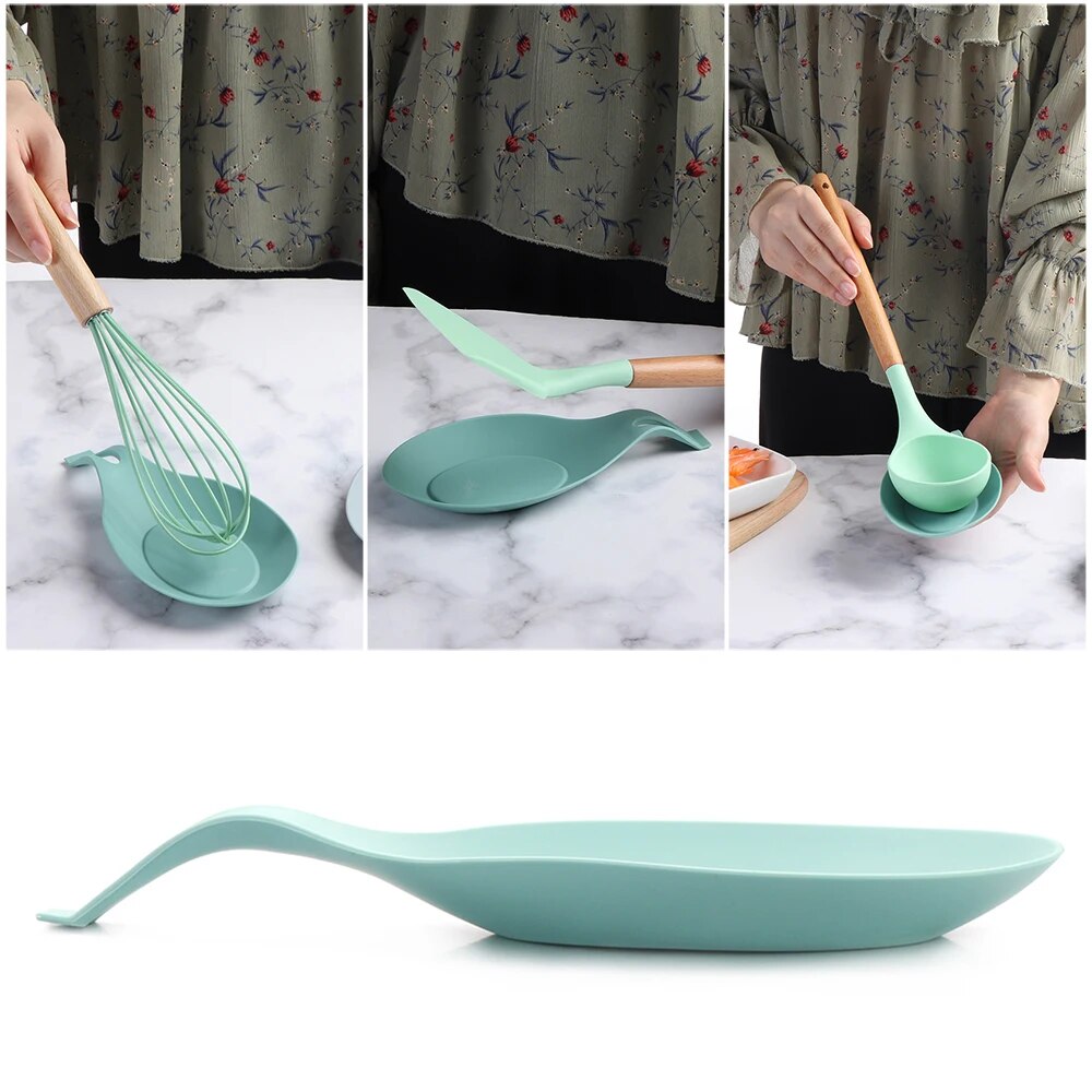 Silicone kitchen spoon holder