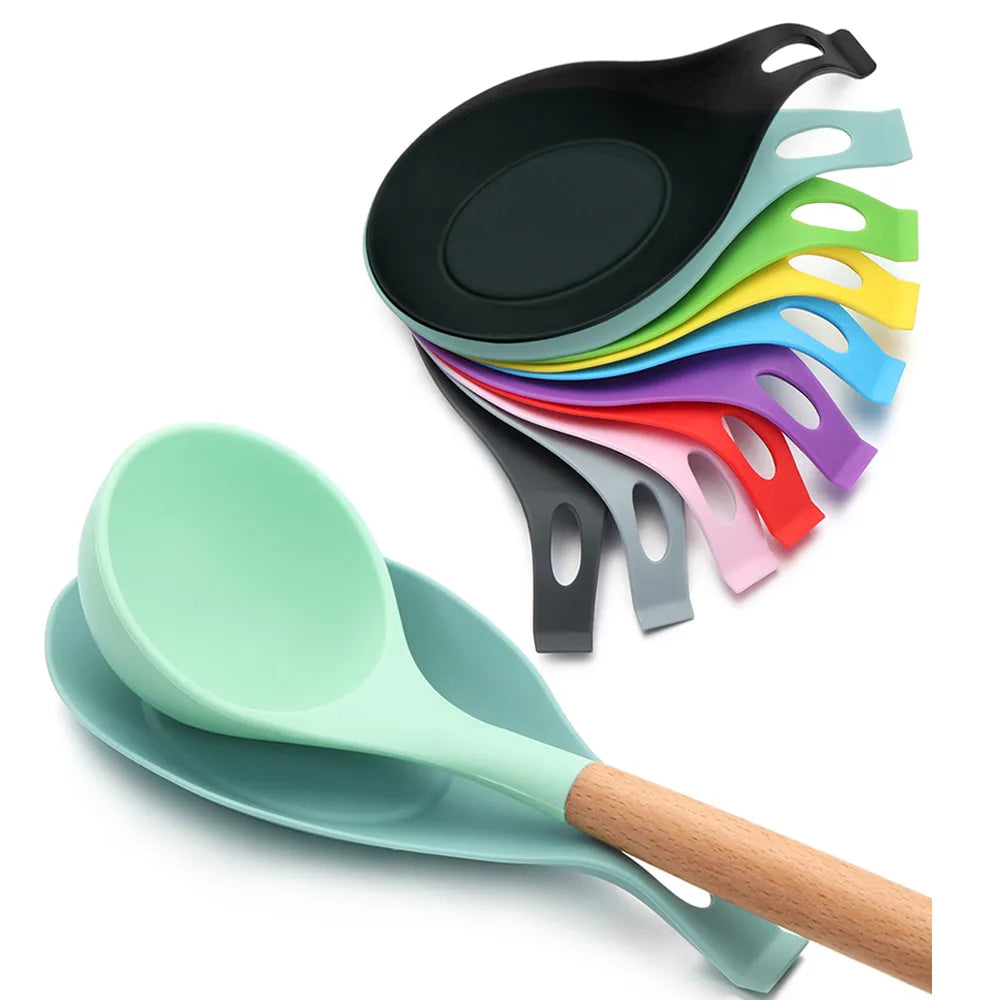 Silicone kitchen spoon holder