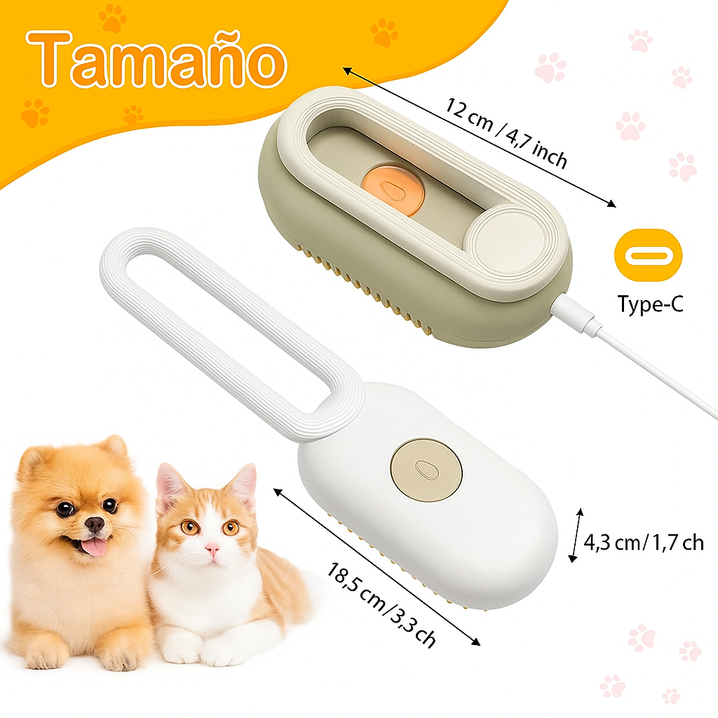 Cepillo Vapor Para Mascotas